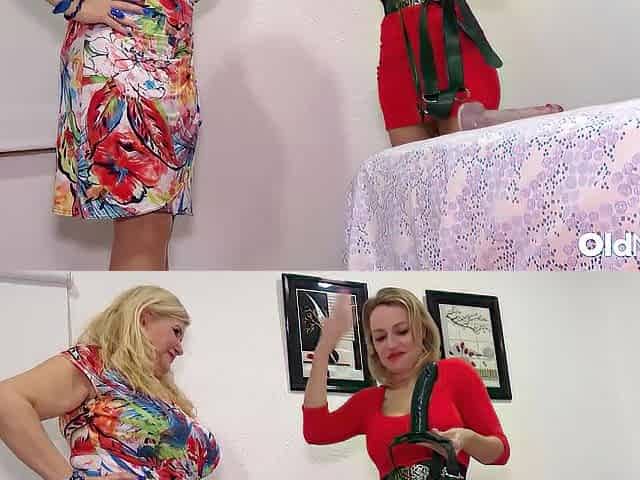 OldNanny - Curvy Golden-haired mother I'd like to fuck Dominates Hawt Golden-haired With Ding-dong
