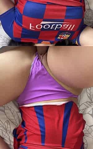 Hot Cheerleader with a Big Ass Fucks Two Cocks