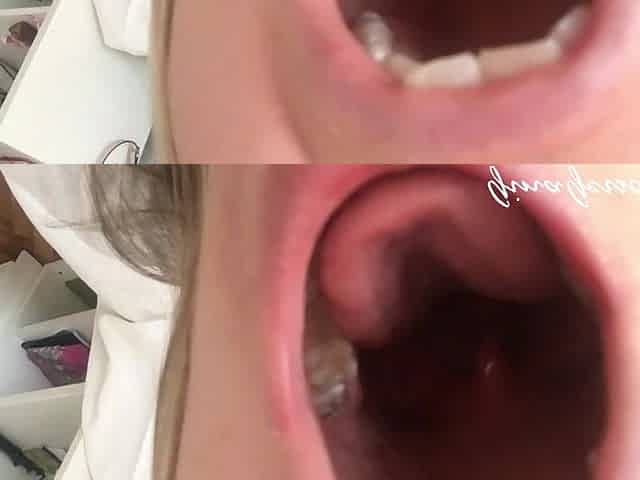 Tongue saliva mouth fetish