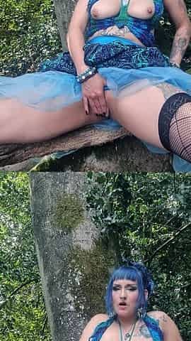 Butterfly Fairy Plays with Her Pussy and Spanks Her Butt