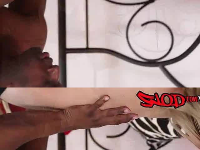 Kagney Linn Karter takes a massive ebony weenie in the booty