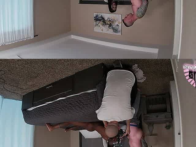 Hotwife Gets Fucked While Cuck Is Locked in Chastity Bts