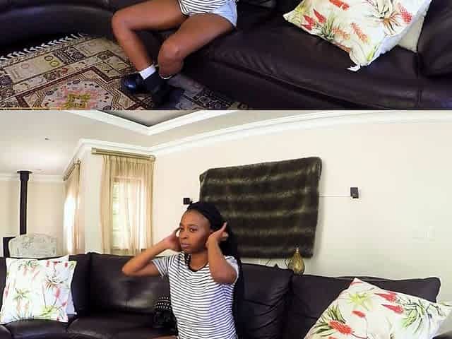 I exposed this BUSTY Ebony needed it ROUGH