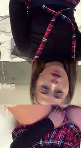Busty brunette solo masturbation