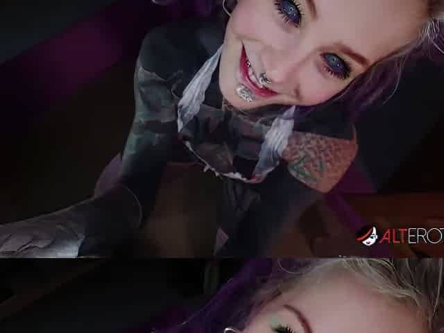 Ultimate Goth Tattoed Petite Point Of View - Point O