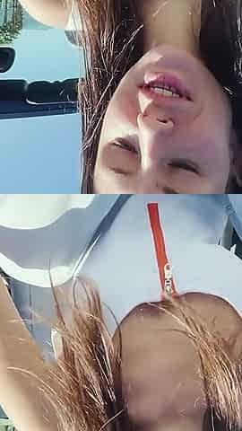 Wife Driving While Her GF Suck My Cock