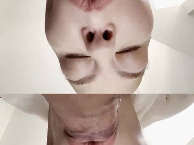 U Can Feel My Breath. Hairless Hotty Vilu Vidish Highly Close Sucks Cockhead Dry Til Cum Hands Free