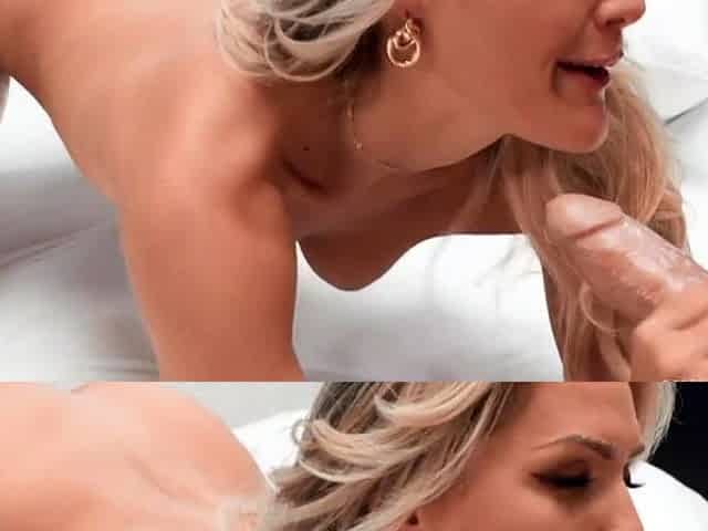 Blonde Blowjob Babe Performs A Sloppy POV Cocksucking