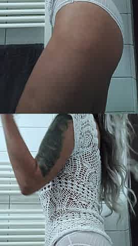 Lettyblond Stretching My Sexy Ass in White