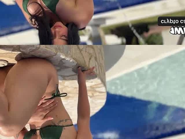 Poolside Excitement in Bikini