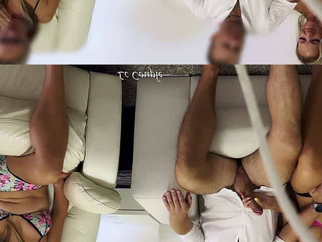 Mutual Masturbation with Wife and Naughty Girl Next Door - Loud Moaning and Four Real Orgasms