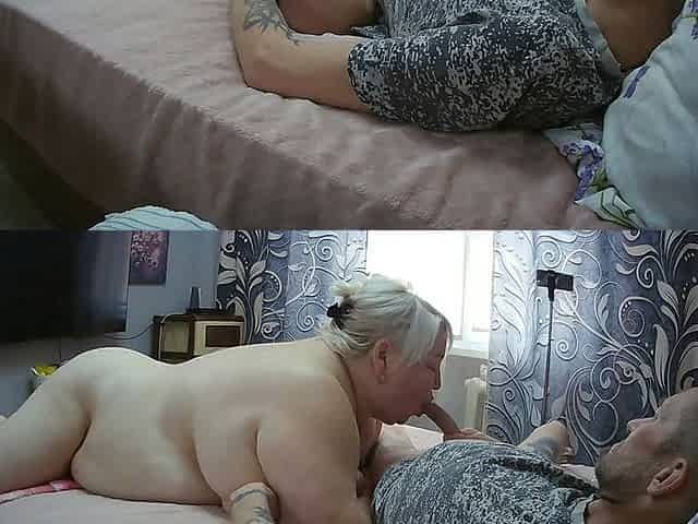 Mother-in-law Helps Me Cum by Giving a Deep Blowjob