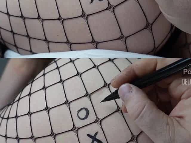 Half-sister lost her cunt in tic-tac-toe. Cum inside - Deluxe_Slut