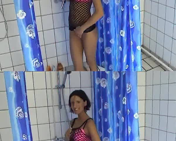 Followed the Vicious Floozy Into the Chicks's Shower
