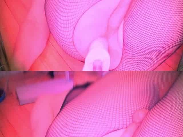 Fishnet wearing trap pounds prostate with machine to please their mastix