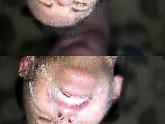 Bukkake loving girl blowjob facial