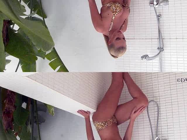 Wanking at the Beach Shower