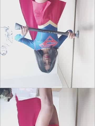 Cosplay Super Girl Riding Dildo