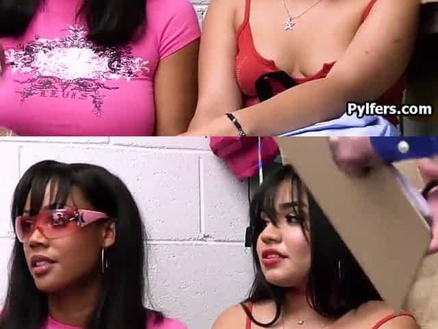 Curvy Latin chick and black thieves sharing guards schlong