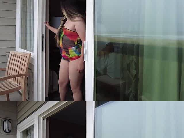 Getting caught banging in the balcony!! (Beach view)