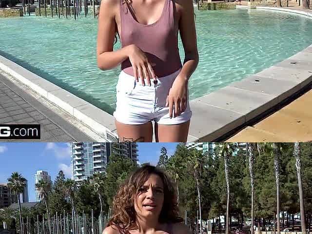 Teen amateur Eve Ellwood POV car screw