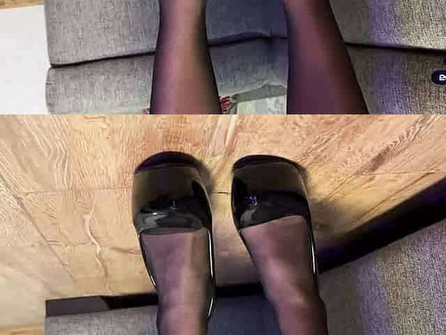Seduce her daddy in promiscuous outfit, pantyhose and high heels, and make him cum with your mouth.