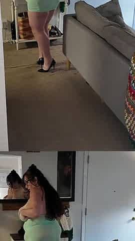 Curvy Big Tit BBW MILF Catwalk and Strip