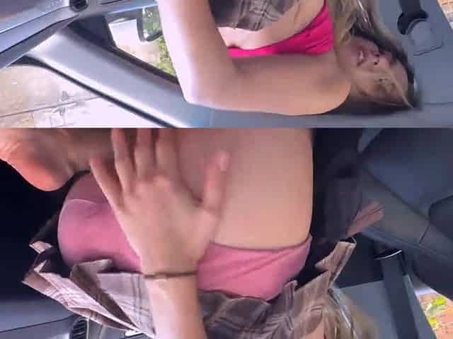 Bang With A Taxi Driver In The Car