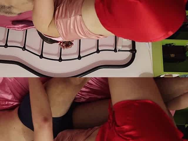 2561Eo_01 - French Amateur Fuck in Satin Clothes and Lingerie