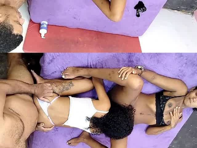 Interracial anal with 2 lesbo allies