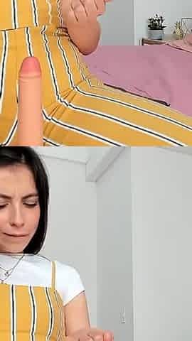Cute Alice, a Pretty Little Slut with a Cute Face, Masturbates Your Cock with Her Soft Hands and Gives You an Oily Footjob