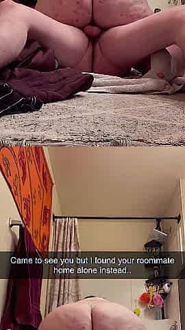 His roommate was home alone so I banged him