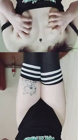 Hot Teen in Sexy Lingerie Playing with Pussy Until Orgasm