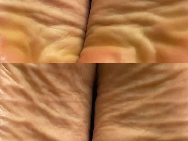 Extreme Close-up of Pink Foxx's Soles