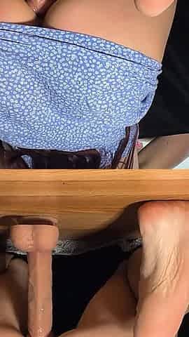 Slut Bounces Her Ass on Her Dildo in Cute Dress