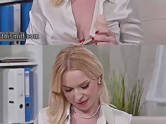 Vera Jarw - Cock Hungry Hottie Vera Jarw Tempts Her Coworkers Into Office Dp Gangbang