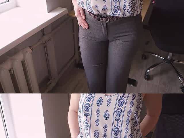 Hawt Coworker Teases Cameltoe In Trousers And Pants