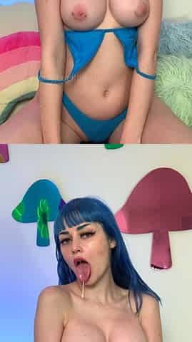Big boobs milf masturbates with her dildo