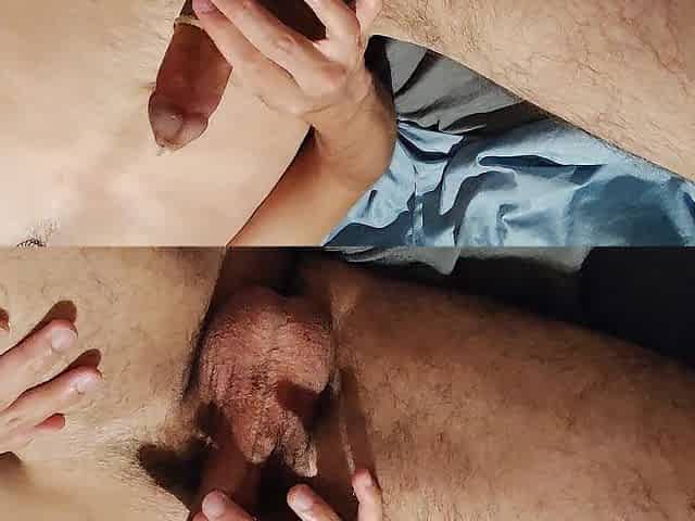 Large balls weenie latino masturbing