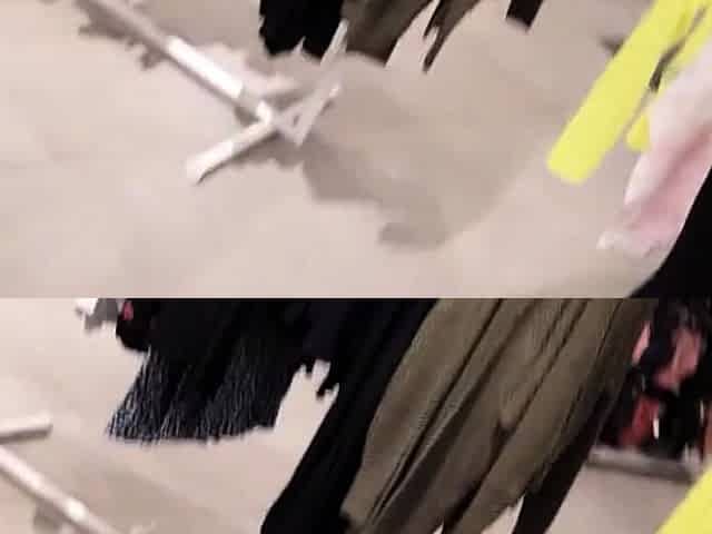 Blonde Teen's Public Undressing in a Store - Amateur Solo We