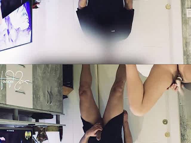 Amateur pair cum at the same time watching Pornhub. 4some with MiaAmahl