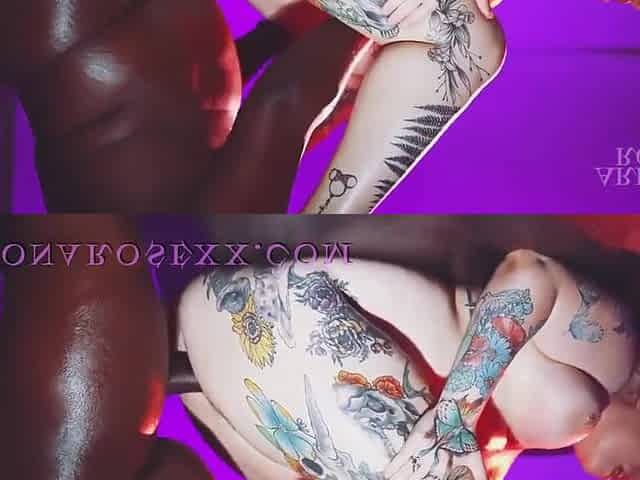 Tattooed Interracial Sex With Bbw Hot