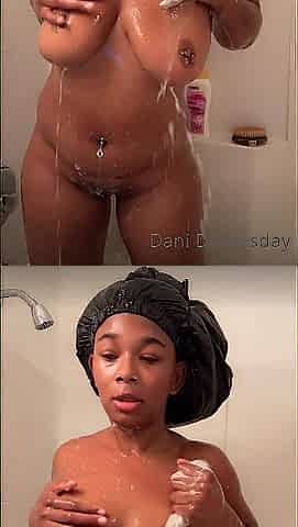 TELE Literaryvixen Super Hawt Black Shower Session w/ Dani Doomsday Movie 8