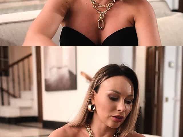 Karina King's bodyguard relieves her stress with feet