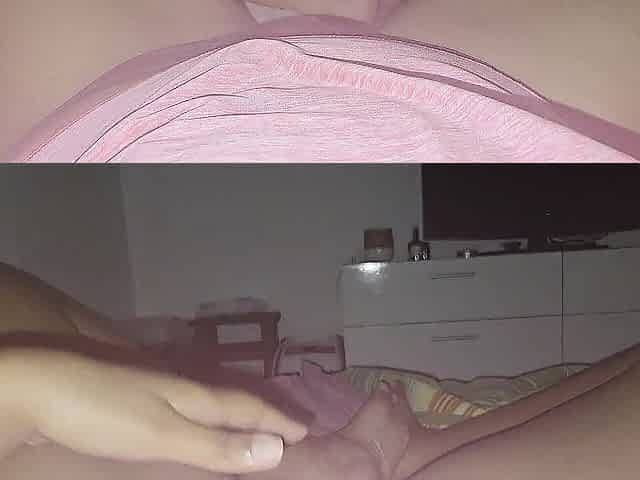Caramely plays with her kitty in the centre of the night