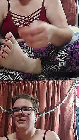 Foot Rub SFW cleavage