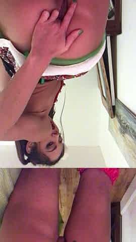 Busty brunette solo masturbation