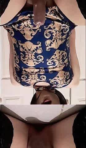 Femboy in Cheongsam Cums from Riding Sex-toy