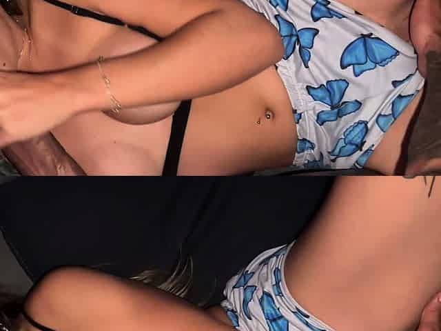 HOT BLONDE FUCKING HER COLLEGE FRIEND, SUCKED TASTY AND LET