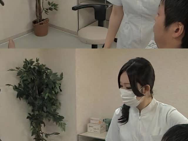 Naughty Japanese dentist enjoys having sex with her lucky client